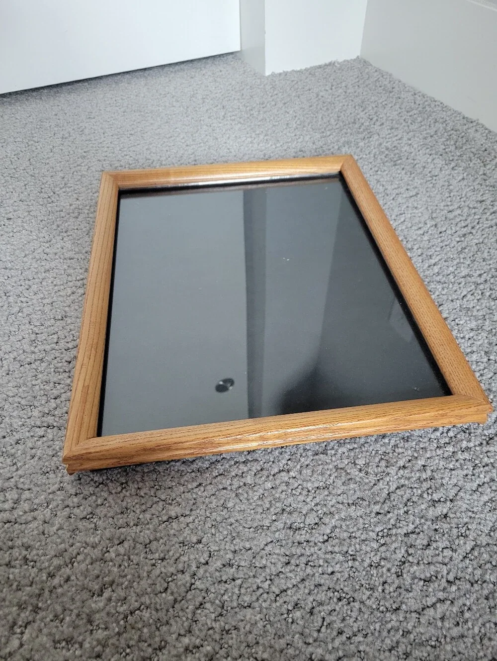 Vintage Oak Wood Picture Frame Easel & Wall Mount